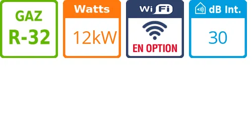 Gainable Moyenne Pression - 12 kWatts - Samsung - Réf : AC120RNMDKG/EU - Product features image