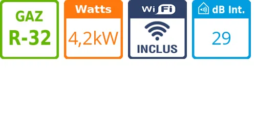 Split mural YKEA - 4,2 kWatts - Panasonic - Réf : CS-Z42YKEA - Product features image