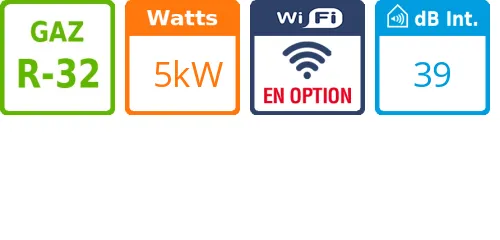 Plafonnier Standard - 5 kWatts - LG - Réf : UV18F.N10 - Product features image