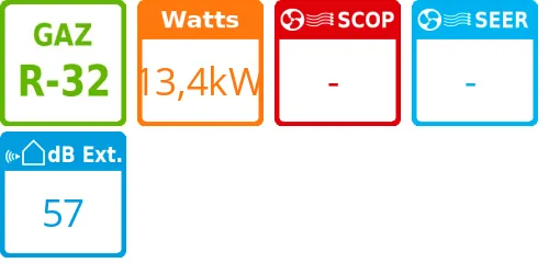 Unité extérieure Confort 13,4 kWatts Monophasé - Atlantic Fujitsu - Réf : AOYG 54 KBTB.UE - Product features image
