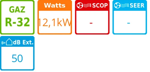 Unité extérieure Sky Air Active 12,1 kWatts Triphasé - Daikin - Réf : AZAS125MY1 - Product features image