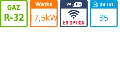 Gainable MSP Moyenne Pression - 17,5 kWatts - Hisense - Réf : AUD175UX4RHH5 - Product features image