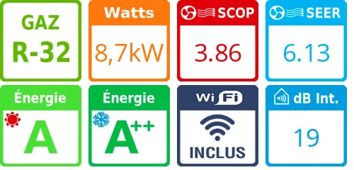 Climatiseur tri split New Comfort 4AMW105U4RAA, Tailles 25 + 25 + 35 - Product features image