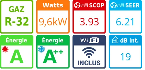 Climatiseur tri split New Comfort 4AMW105U4RAA, Tailles 35 + 35 + 35 - Product features image