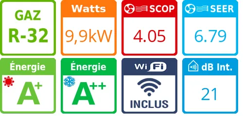 Climatiseur tri split New Comfort 4AMW105U4RAA, Tailles 50 + 50 + 50 - Product features image