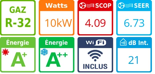 Climatiseur quadri split New Comfort 4AMW105U4RAA, Tailles 20 + 20 + 35 + 50 - Product features image