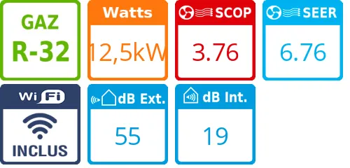 Climatiseur quadri split New Comfort 5AMW125U4RTA, Tailles 25 + 35 + 35 + 35 - Product features image