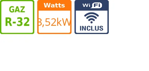 Unité intérieure Mural HDHC Artica, 3,52 kWatts - Product features image