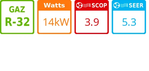 Climatisation gainable Compact Digital Inverter Série 1, 14 kWatts Monophasé - Product features image