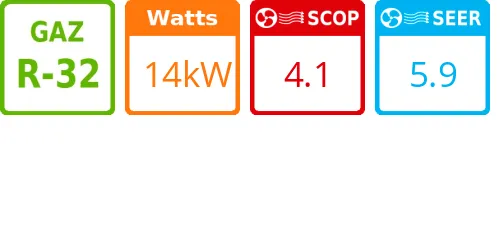 Climatiseur Plafonnier Digital Inverter Série 1, 14 kWatts Triphasé - Product features image