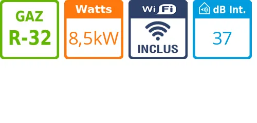 Gainable U-Match CDT 30 - 8,5 kWatts - Gree - Réf : 3NGR0576 - Product features image