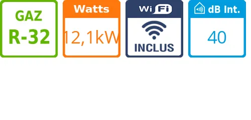 Gainable U-Match CDT 42 - 12,1 kWatts - Gree - Réf : 3NGR0586 - Product features image