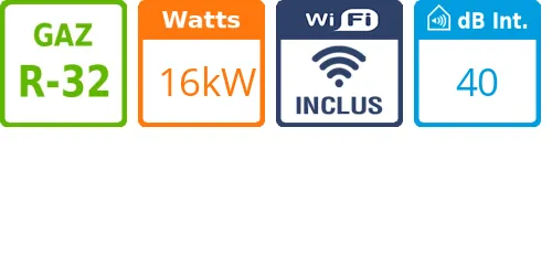 Gainable U-Match CDT 60 - 16 kWatts - Gree - Réf : 3NGR0611 - Product features image