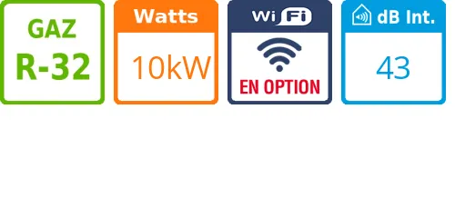 Plafonnier U-Match ST 36 - 10 kWatts - Gree - Réf : 3NGR0636 - Product features image