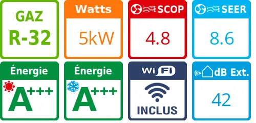 Climatiseur Mural Daiseikai 10, 5 kWatts Bois - Product features image