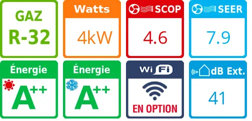 Climatiseur bi split Naka RAS-2M14G3AVG-E, Tailles 10 + 10 - Product features image