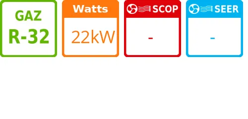 Climatisation Gainable Grands Volumes 27 kWatts Power Inverter R32 - Product features image