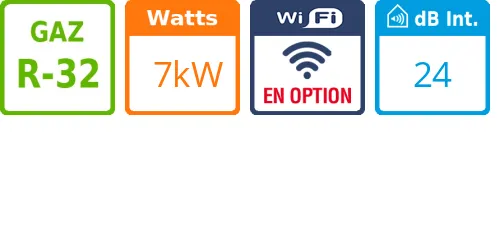 Cassette 4 voies Free Match CST 24 - 7 kWatts - Gree - Réf : 3NGR4100/3NGR5015 - Product features image