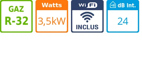 Console Free Match CNS 12 - 3,5 kWatts - Gree - Réf : 3NGR2196 - Product features image