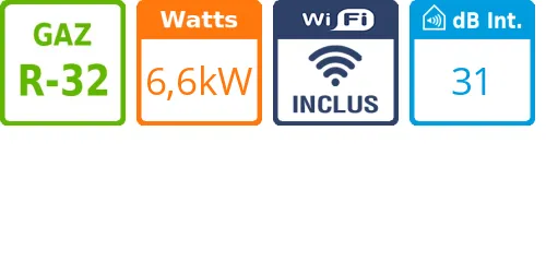 Split mural S1 Deluxe - 6,6 kWatts - LG - Réf : H24S1D.NS1 - Product features image