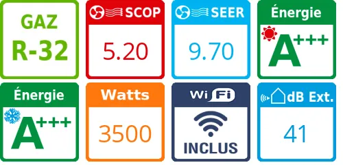 Climatiseur Mural TOSHIBA DAISEIKAI R32 RAS-B13S4KVPG-E - Product features image