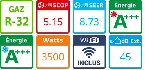 Climatiseur Daikin EMURA 3 FTXJ35AS + RXJ35A - Product features image