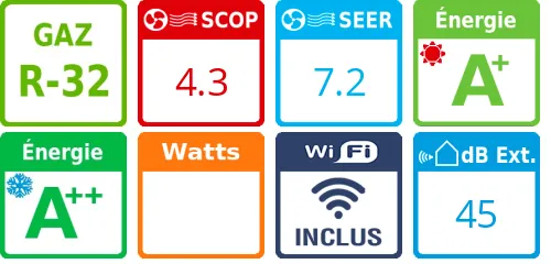 Toshiba Quadri-split Shorai RAS-5M34G3AVG-E + 3 X RAS-B10G3KVSG-E + RAS-B13G3KVSG-E - Product features image