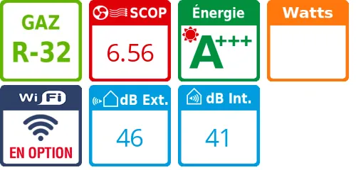 Pompe à chaleur mitsubishi ecodan 4 kw  Eco inverter hydrobox R32 - Product features image