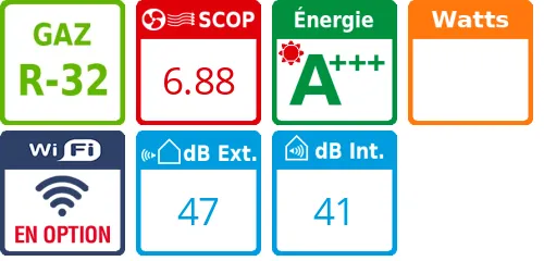 Pompe à chaleur mitsubishi ecodan 6 kw  Eco inverter hydrobox R32 - Product features image