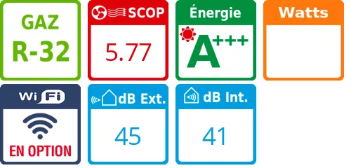 Pompe à chaleur mitsubishi ecodan 12 kw triphasé Power inverter hydrobox 300 litres R32 - Product features image