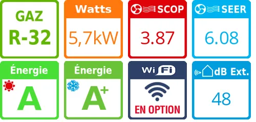 Climatiseur Plafonnier Apparent 5,7 kWatts - Product features image