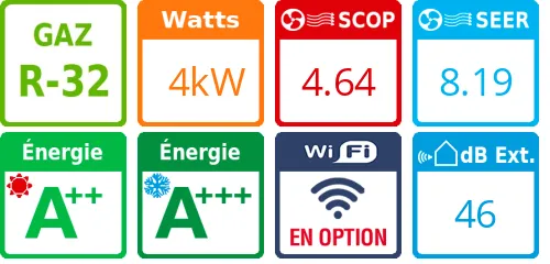 Climatiseur bi split Comfora 2MXM40A, Tailles 20 + 35 Blanc - Product features image