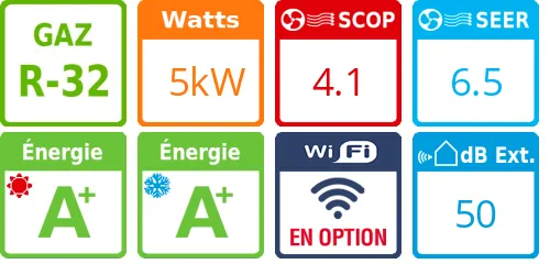 Climatiseur Mural Essentiel 5 kWatts Blanc - Product features image